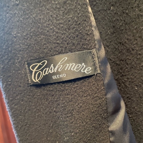 Steve by Searle Vintage Full Length Black Wool Cashmere Blend Coat Size 10 - Picture 4 of 9